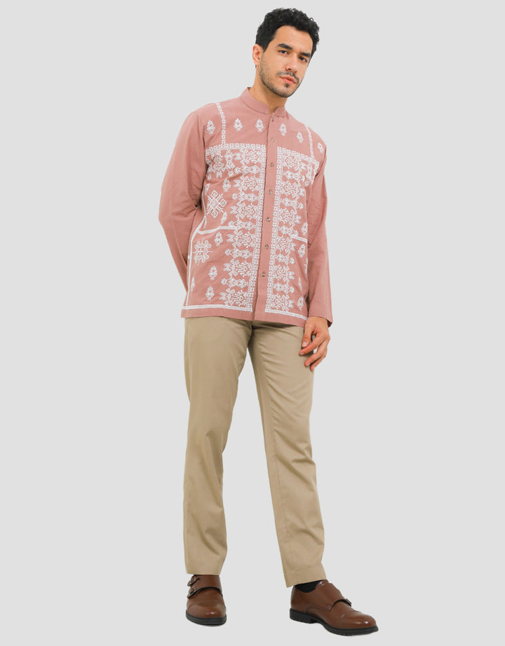 Intresse Petit Point Baju Koko Lengan Panjang Pria