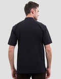 Al Mustika Tarangini Hitam Baju Koko Lengan Pendek Pria