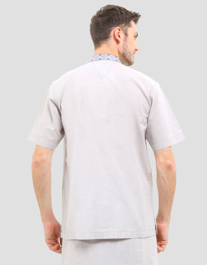Al Mustika Gossamer Down Baju Koko Lengan Pendek Pria