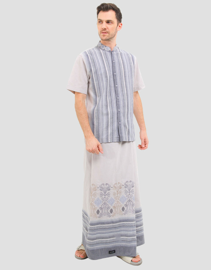 Al Mustika Gossamer Down Baju Koko Lengan Pendek Pria