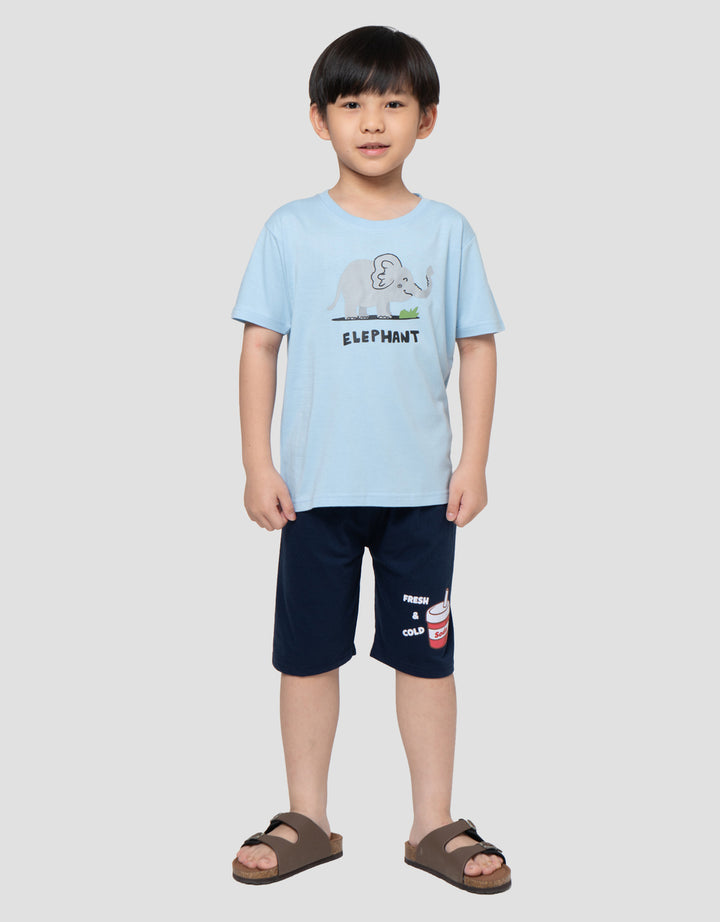 MxM Little M Elephant Print Kaos Anak Laki-laki