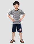 MxM Little M Stripe Print Kaos Anak Laki-laki