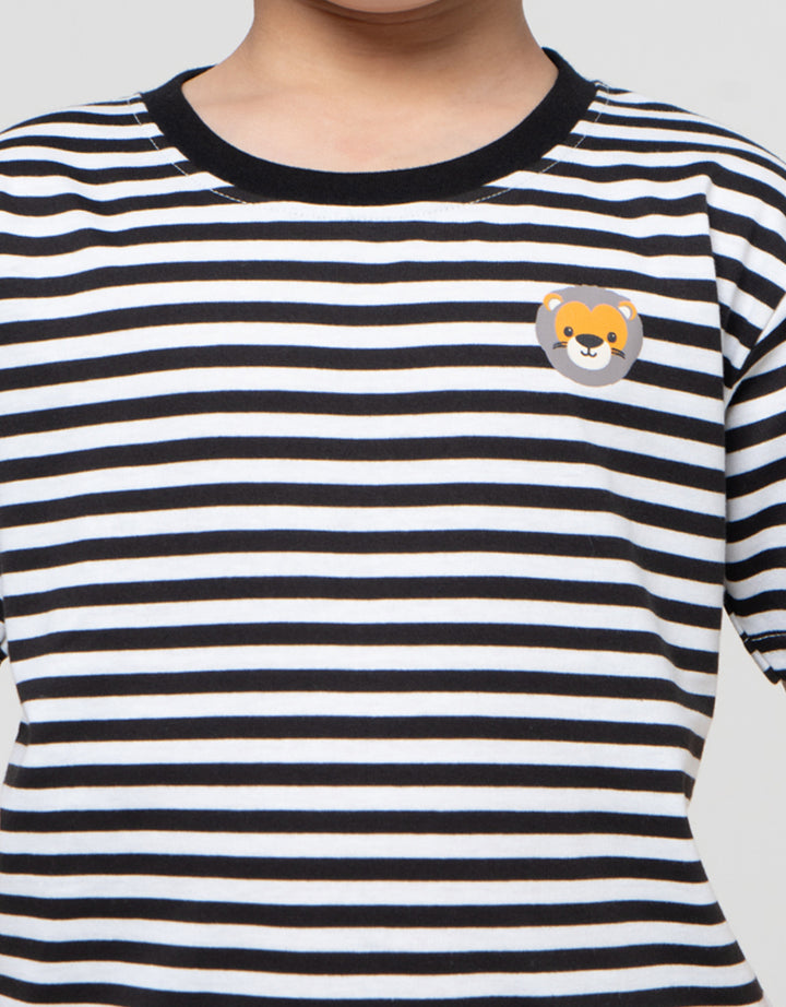 MxM Little M Stripe Print Kaos Anak Laki-laki