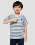 MxM Little M Stripe Dino Print Kaos Anak Laki-laki