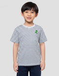 MxM Little M Stripe Dino Print Kaos Anak Laki-laki