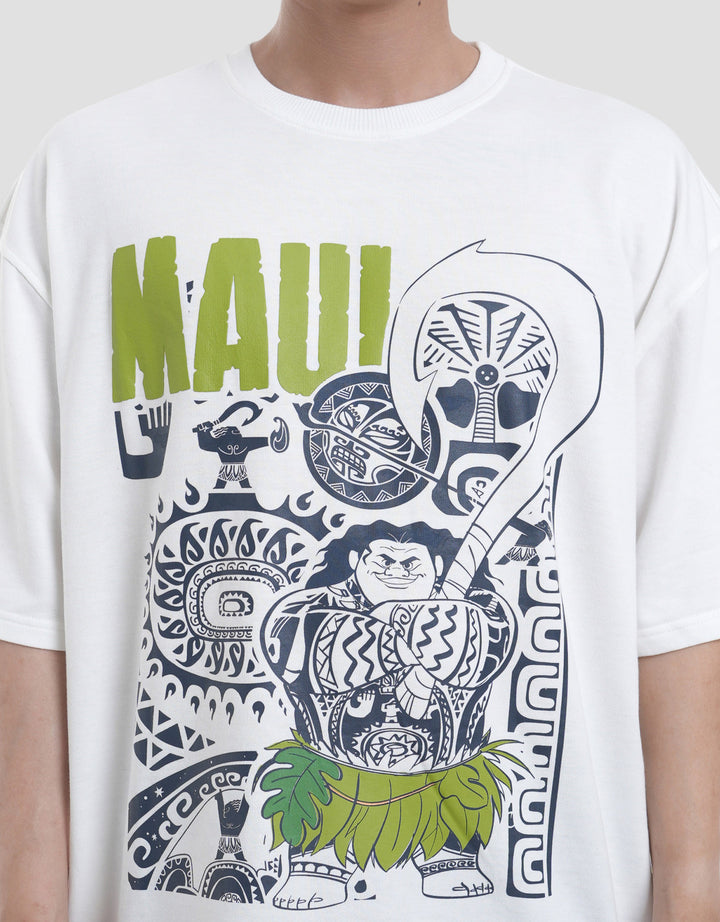 Disney Maui Front Print Kaos Pria