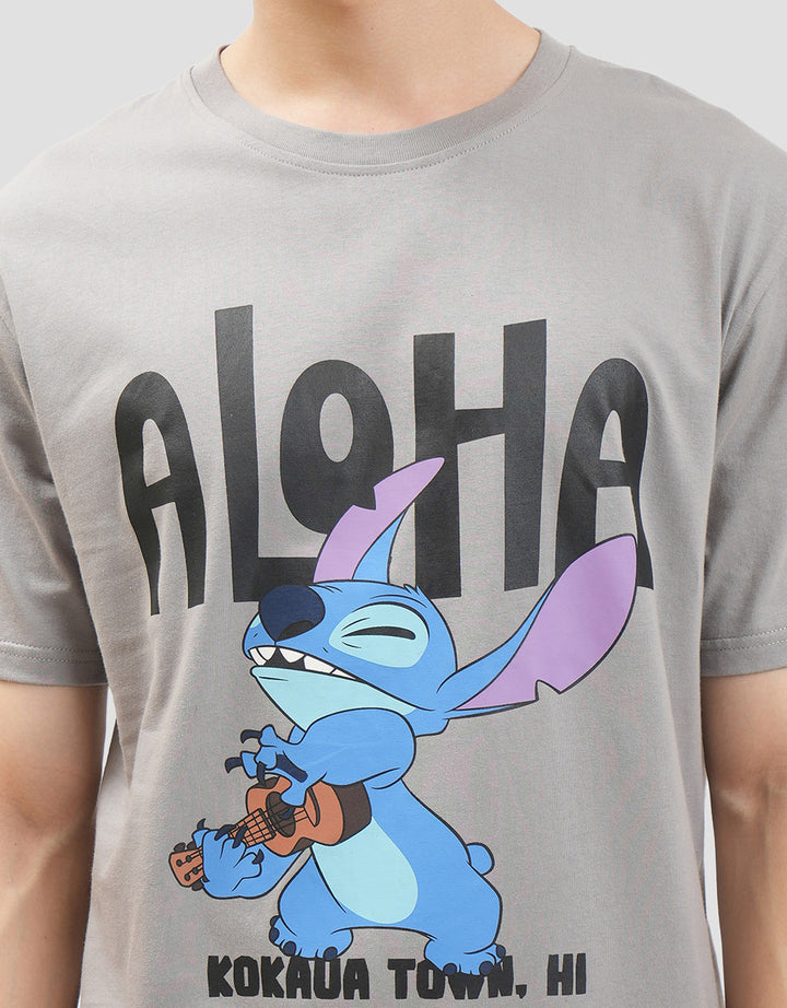 Disney Reg Stitch Aloha Kaos Pria