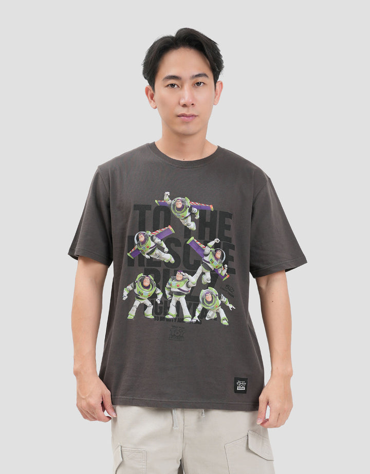 Disney Toy Story Buzz Lightyear Text Behind Kaos Pria