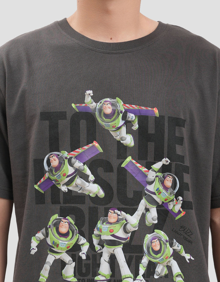 Disney Toy Story Buzz Lightyear Text Behind Kaos Pria