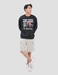Disney Toy Story Boxy All Characters Text Behind Sweater Pria