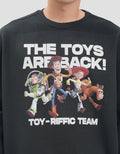Disney Toy Story Boxy All Characters Text Behind Sweater Pria