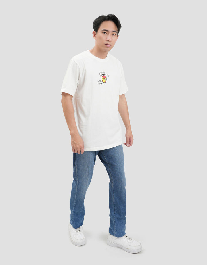Marvel Iron Man Cartoon Style Backprint Kaos Pria