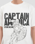 Marvel Captain America Outline Puff Texture Kaos Pria