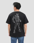 Marvel Black Panther Outline Puff Kaos Pria