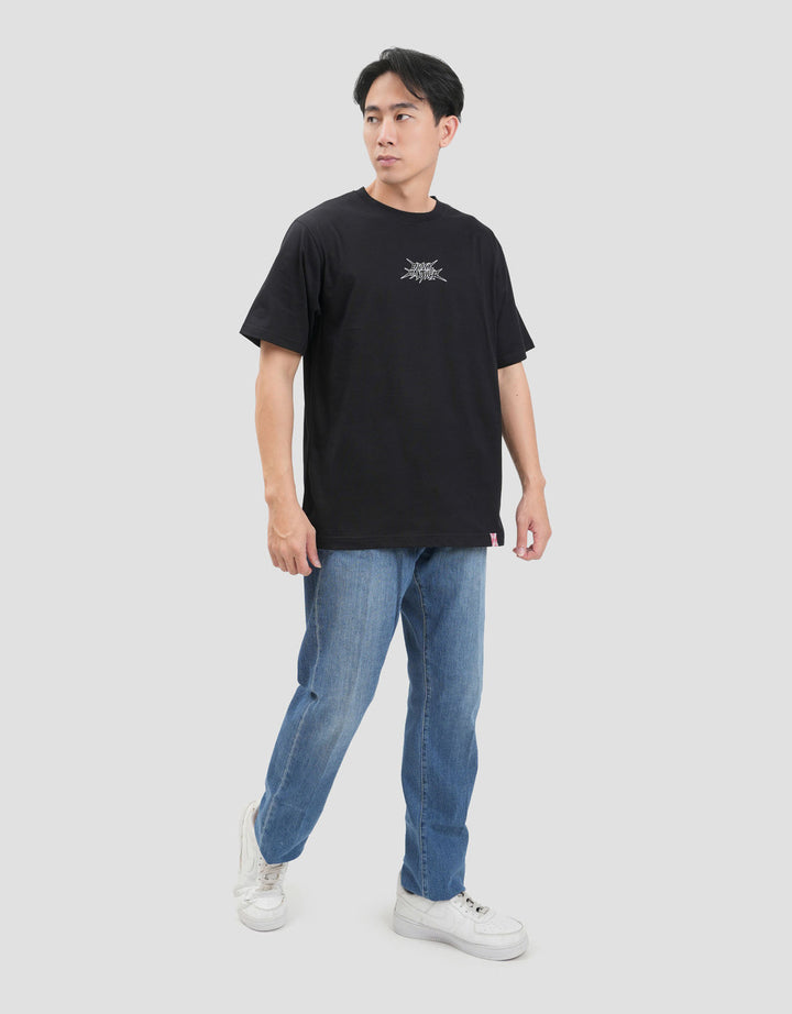 Marvel Black Panther Outline Puff Kaos Pria