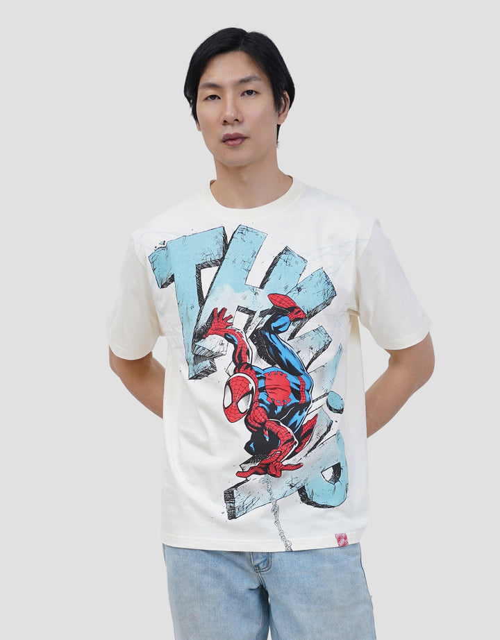 MARVEL SPIDERMAN COMICS BACKPRINT KAOS PRIA