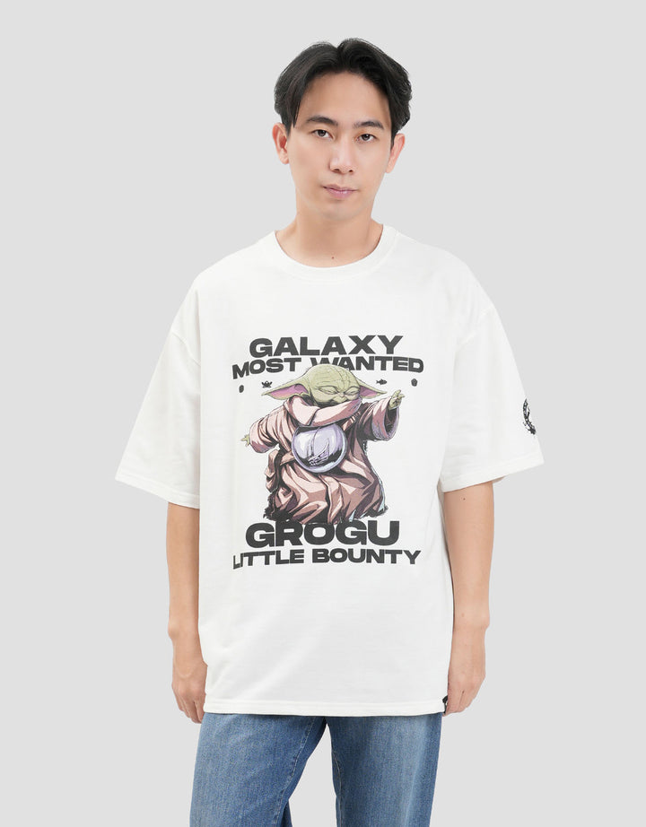 Star Wars Grogu The Force Is Strong Print Kaos Oversize Pria