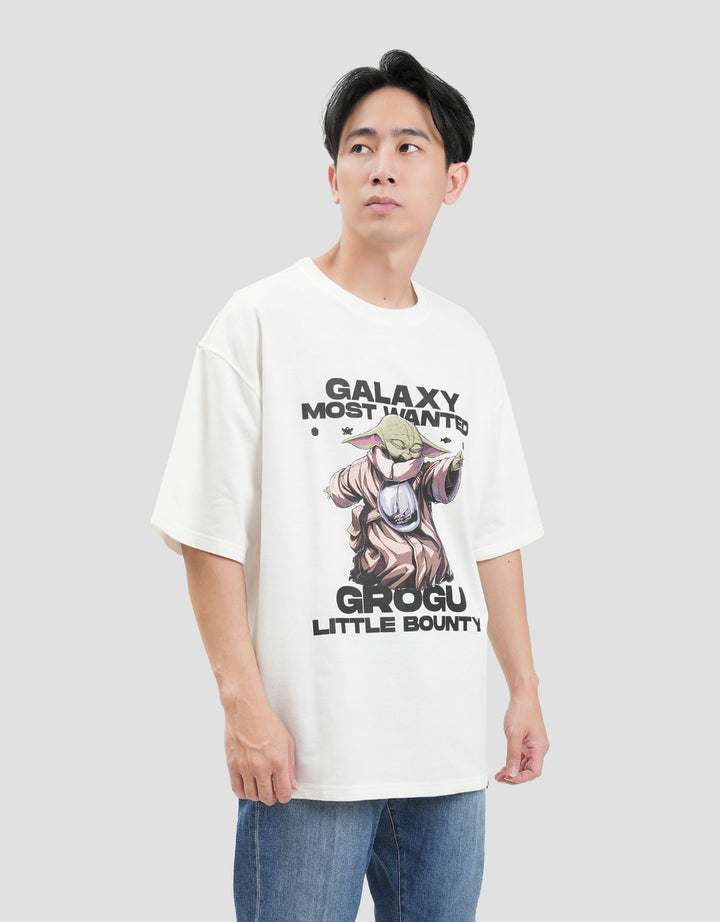 Star Wars Grogu The Force Is Strong Print Kaos Oversize Pria