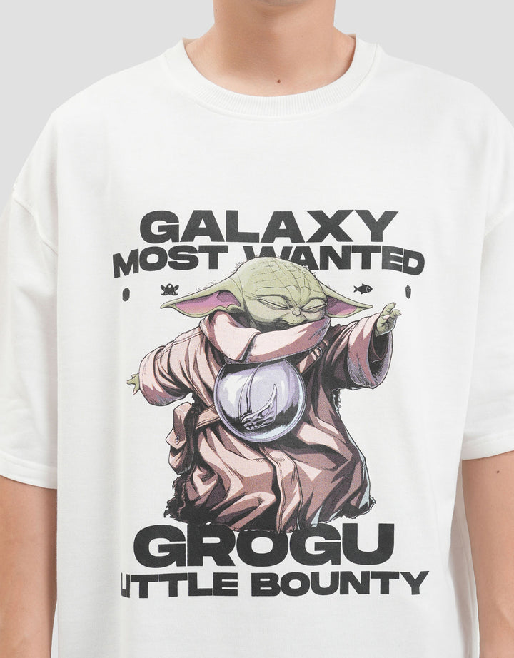 Star Wars Grogu The Force Is Strong Print Kaos Oversize Pria