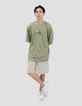 Star Wars Texture Mando And Grogu Print Kaos Oversize Pria