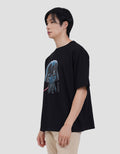 Star Wars Darth Vader Chibi And Text Backprint Kaos Oversize Pria