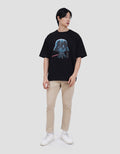Star Wars Darth Vader Chibi And Text Backprint Kaos Oversize Pria