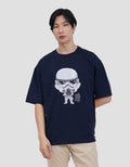 Star Wars Stormtroopers Chibi And Text Backprint Kaos Oversize Pria