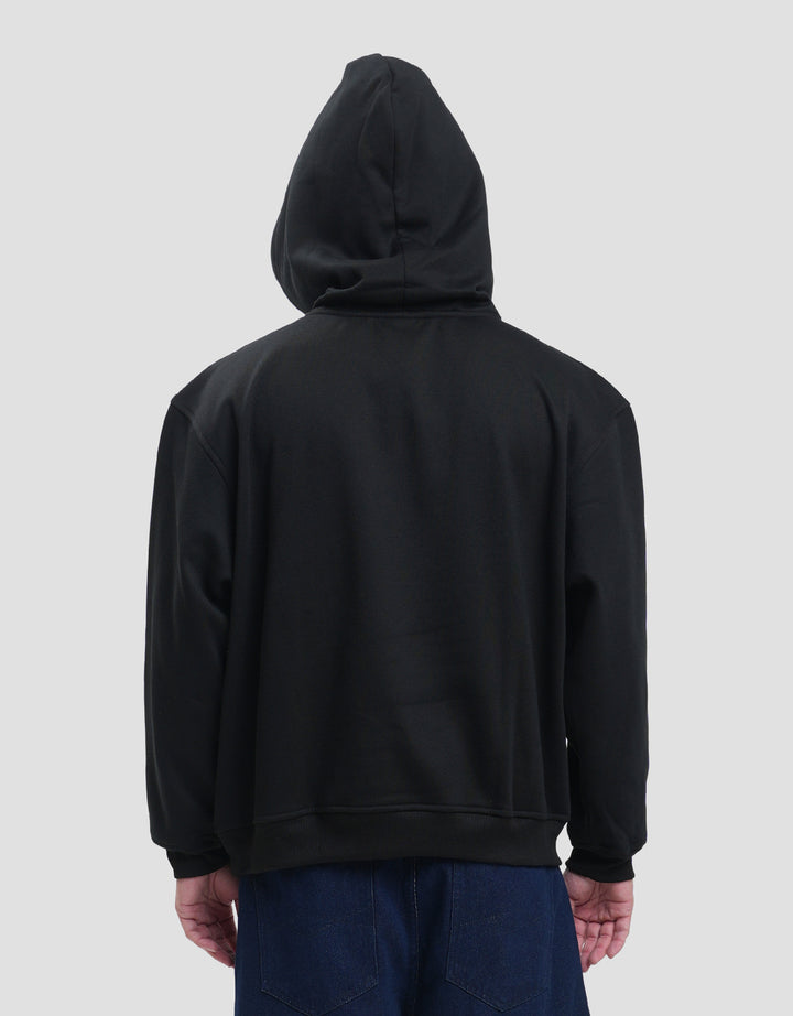 Nevada Basic Regular Fit Snap Button Jaket Hoodie Pria
