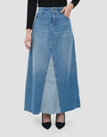 ANNISA A LINE MAXI ROK JEANS WANITA