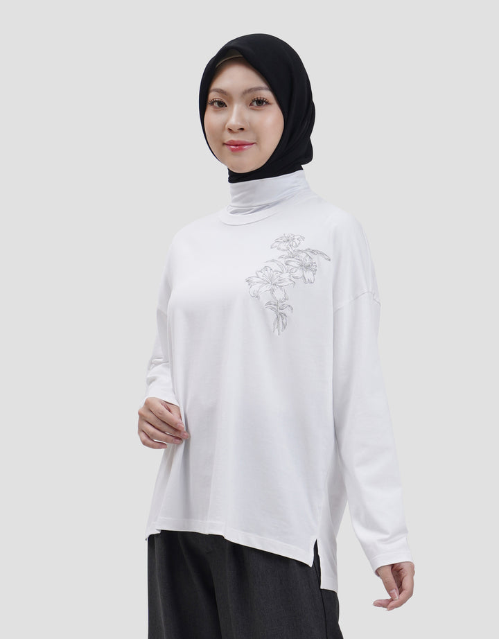 Annisa Flower Embro Kaos Wanita