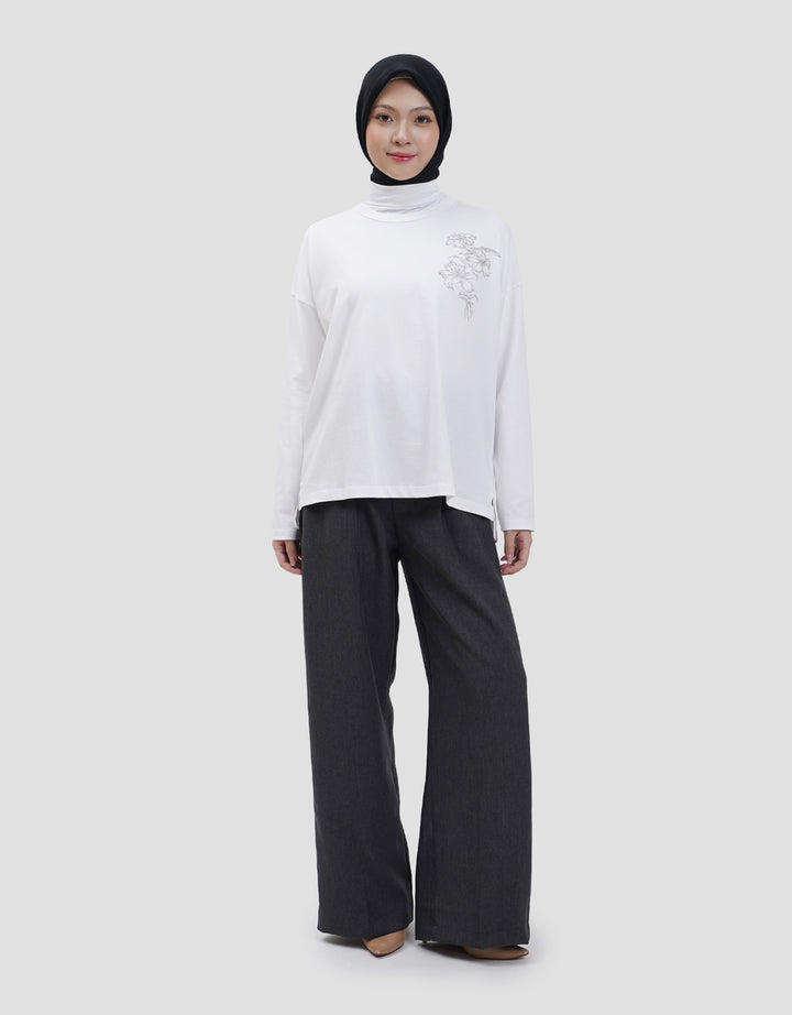 Annisa Flower Embro Kaos Wanita