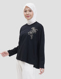 Annisa Flower Embro Kaos Wanita