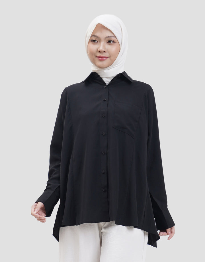 Annisa Batwing Plain OV Kemeja Wanita