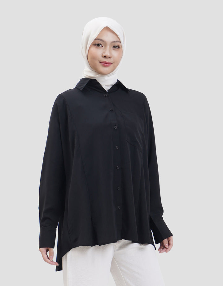 Annisa Batwing Plain OV Kemeja Wanita