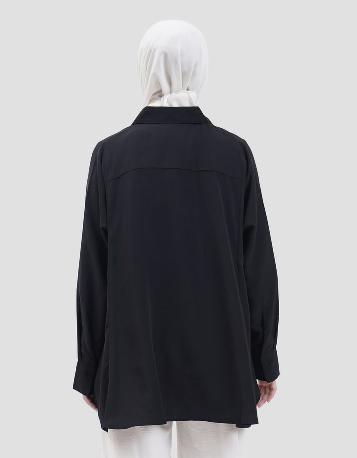 Annisa Batwing Plain OV Kemeja Wanita