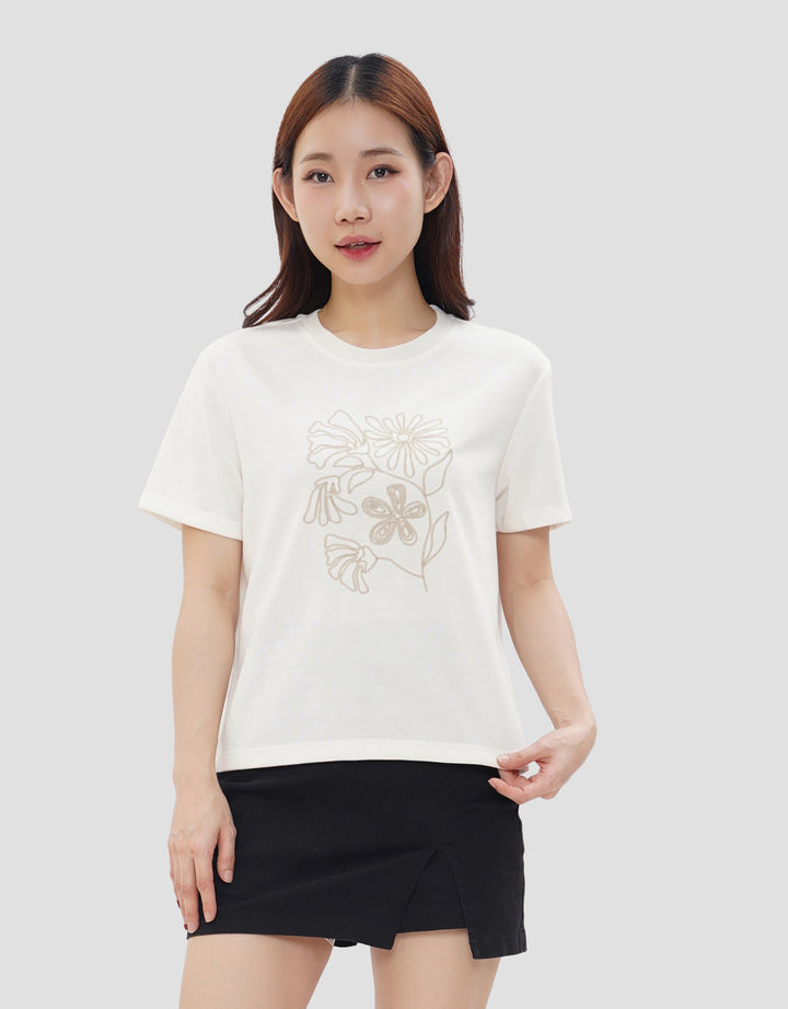 CONNEXION FLOWER EMBRO KAOS WANITA