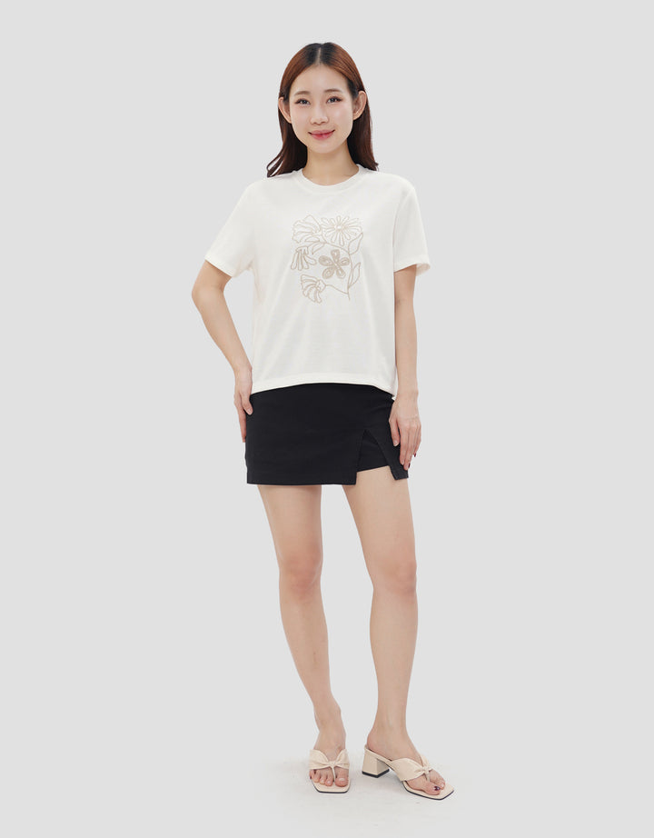 CONNEXION FLOWER EMBRO KAOS WANITA