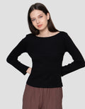 Connexion Rib Round Kaos Wanita