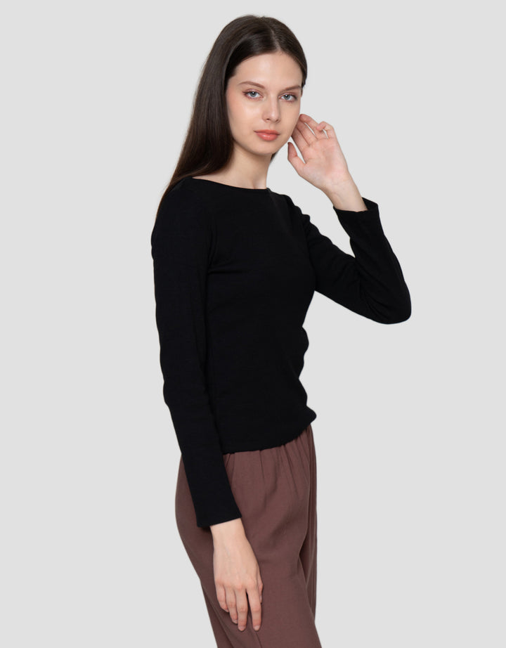 Connexion Rib Round Kaos Wanita
