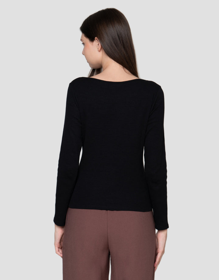 Connexion Rib Round Kaos Wanita