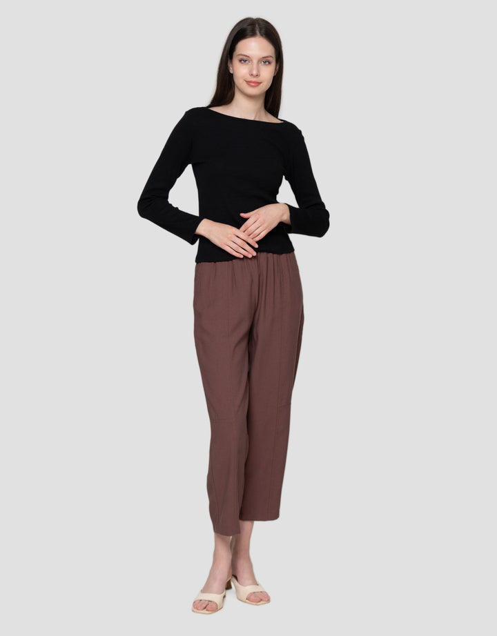 Connexion Rib Round Kaos Wanita