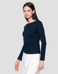 Connexion Rib Round Kaos Wanita
