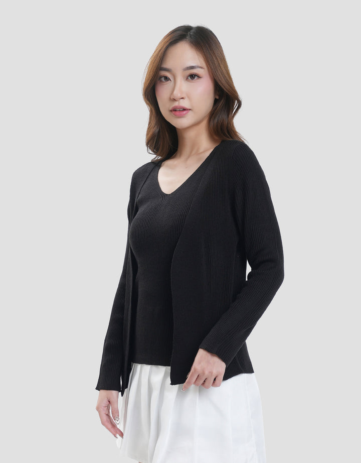 Connexion Cardigan Dobel Rajut Wanita