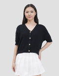 Connexion Shell Button Sweater Wanita