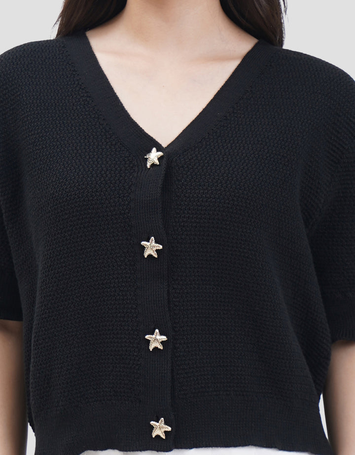 Connexion Shell Button Sweater Wanita