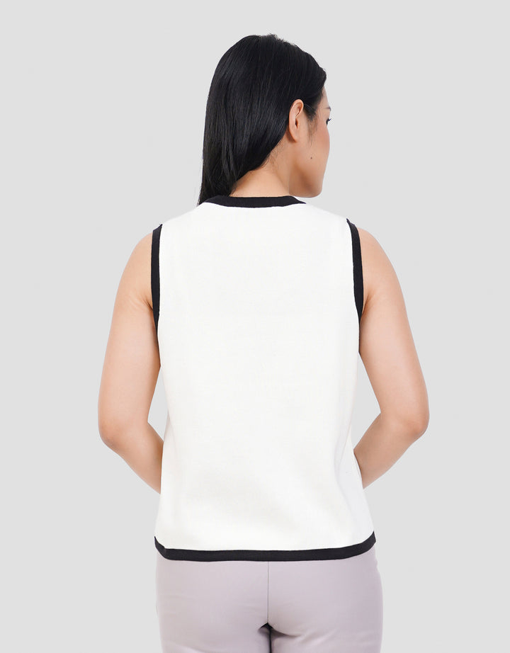 CONNEXION SLEEVELESS LIST LEHER VEST WANITA