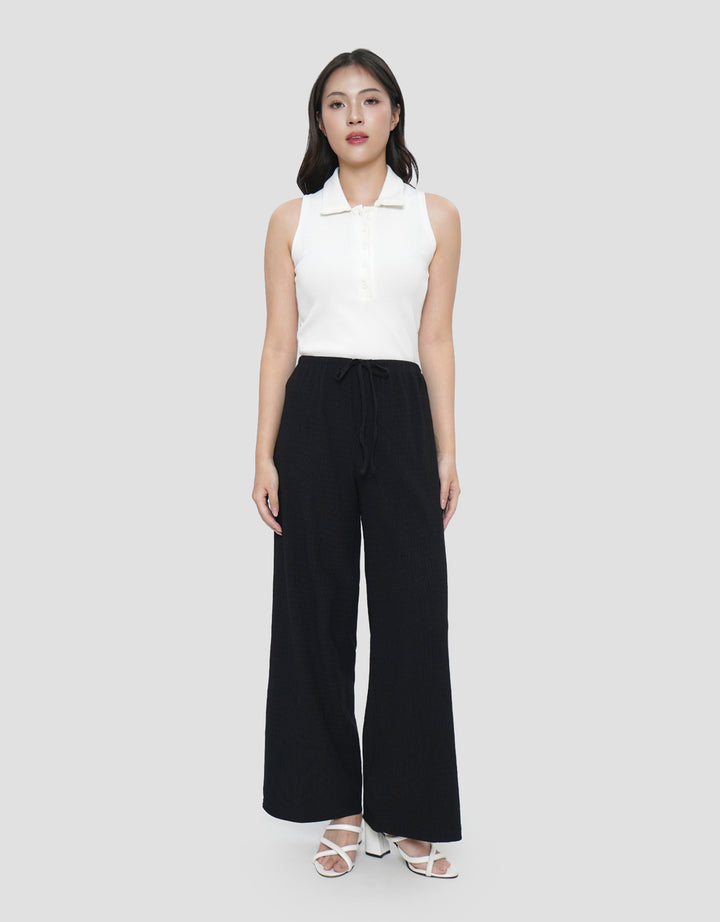 CONNEXION TEXTURED SOLID CELANA PANJANG WANITA