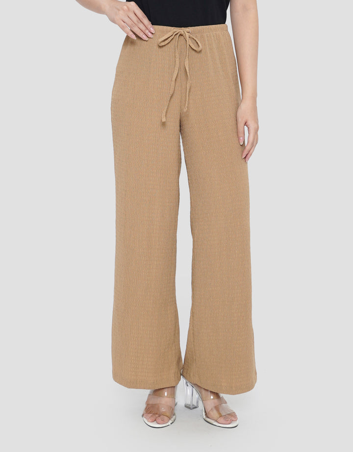 CONNEXION TEXTURED SOLID CELANA PANJANG WANITA