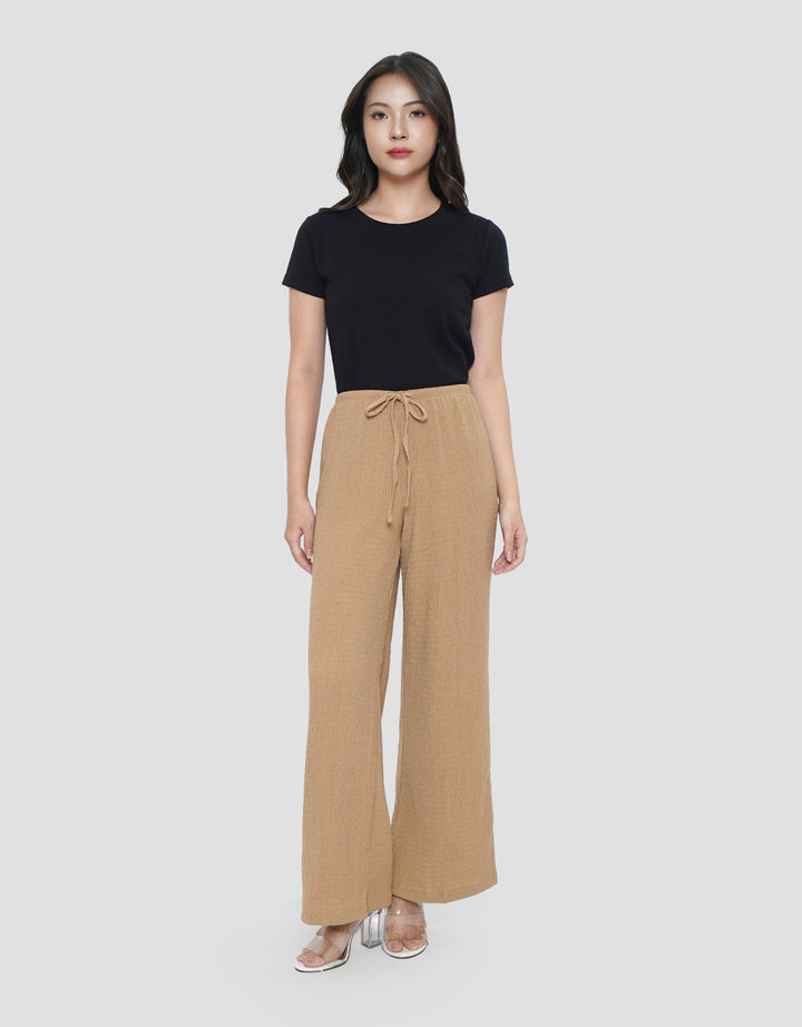 CONNEXION TEXTURED SOLID CELANA PANJANG WANITA