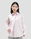 Nevada Stripe Tie Detail Kemeja Oversized Wanita